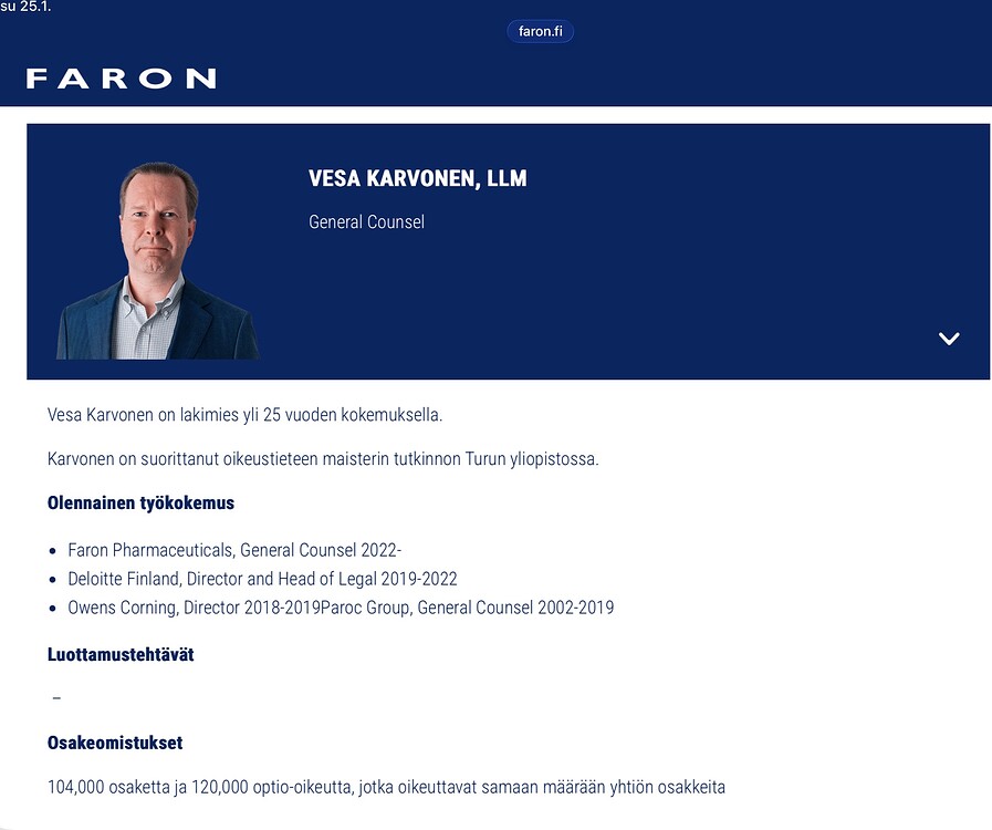 Faron Pharmaceuticals - Innovatiivisia lääketieteen ratkaisuja (Osa 2 ...